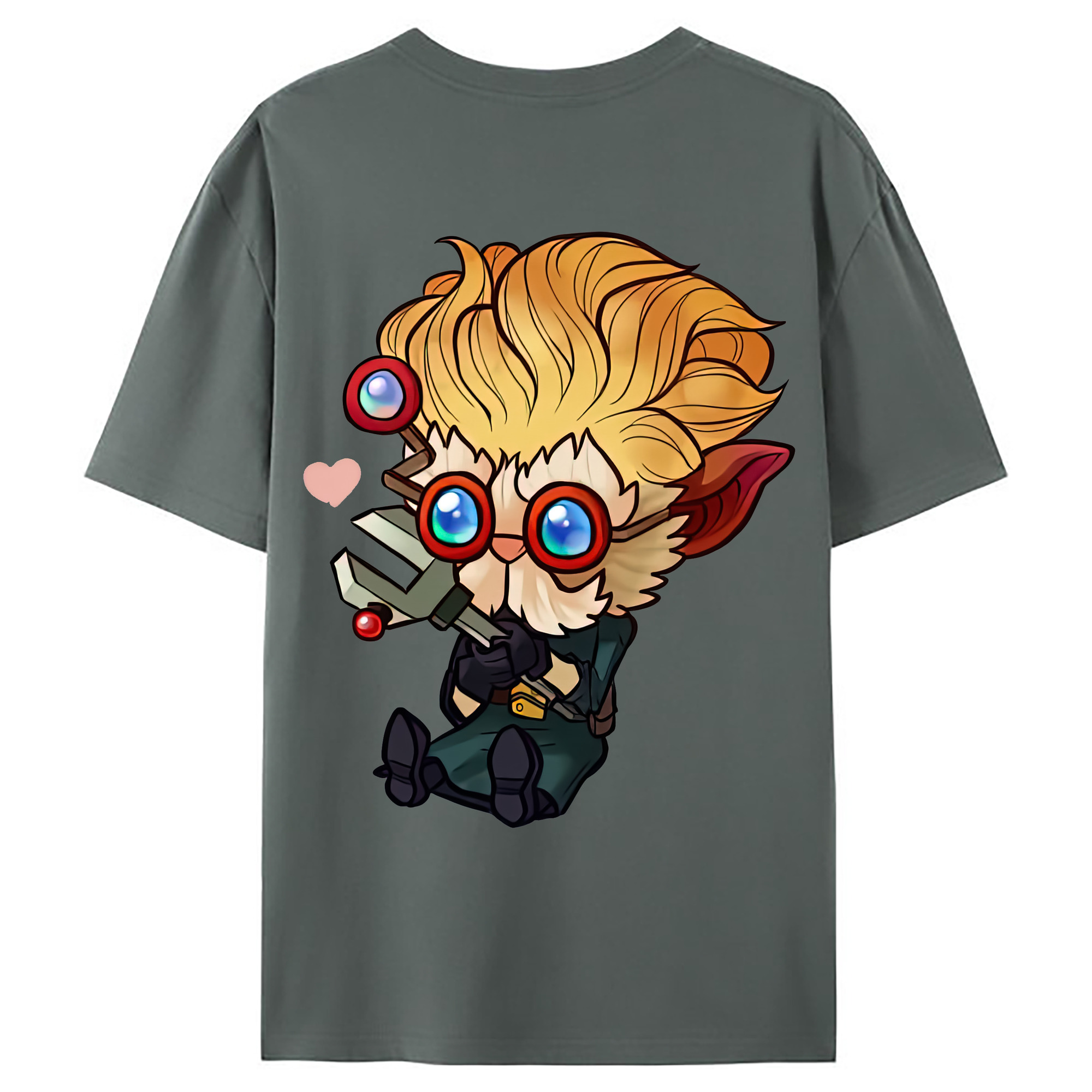 （画像用） リーグ・オブ・レジェンド League of Legends LOL 綿100％ メンズ半袖Tシャツ（バックプリント） 通気性
